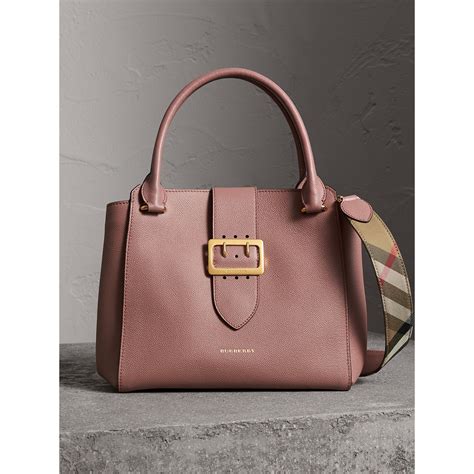 burberry buckle medium tote pink|Burberry medium top handle tote.